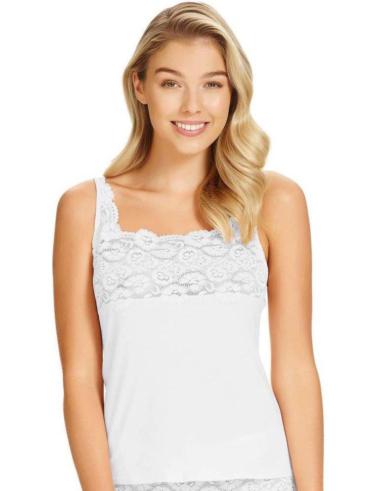 Kayser Women's Cotton And Lace Camisole Black