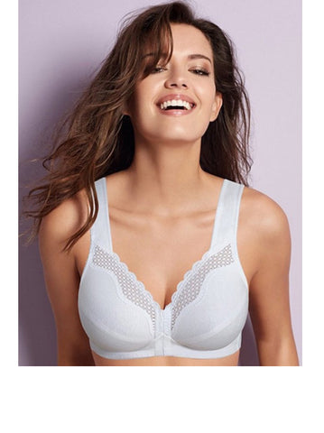 Wirefree Ribbed Pure Cotton Bra